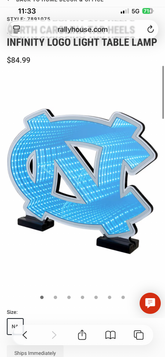 UNC Logo Infinity Light